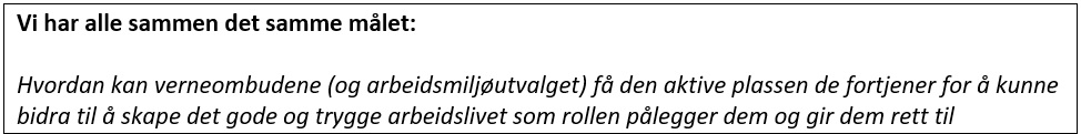Vi har alle det samme målet